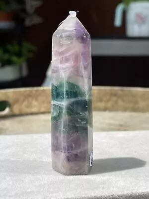 Crystal Fluorite Tower 9cm Healing Rainbow Fluorite Collection Gift D • £9.99