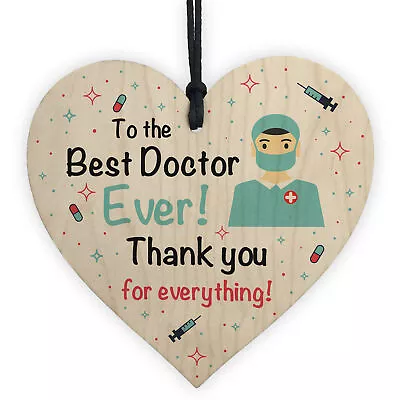 £3.99 • Buy Thank You Gift For Doctor Wood Heart Gift For Him Or Her Volunteer Gift Keepsake