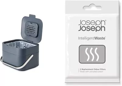 Joseph Joseph Stack 4 Food Waste Caddy With Odour Filter & Replacement Pack • $90.43