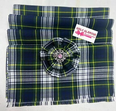 Gordon Stewart Tartan Sash Rosette Burns Night Celtic Wedding Scottish Bow Tie • £18.90