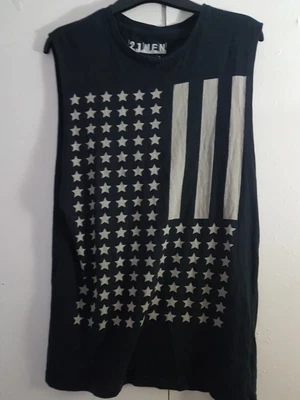 £5 • Buy 21 Men Vest Top American Flag Size S