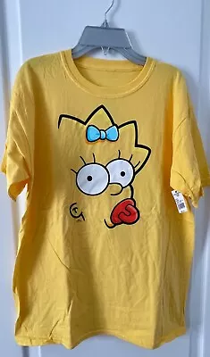 The Simpsons Big Baby Maggie Head Graphic Print T-shirt / Youth XL • $14.68