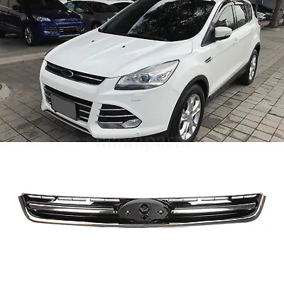 For Ford Escape 2013-2016 Front Upper Bumper Grille Grill W/ Chrome Molding • $49.99