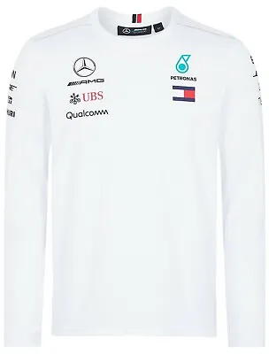 Mercedes-AMG Formula One Motorsport  Men's Team Long Sleeve T-Shirt White  BNWT • $49.99