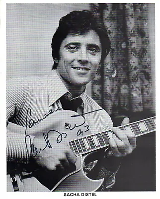 Sacha Distel Autograph - Raindrops Keep Falling On My Head - 10x8 Signed Photo 2 • £9.99