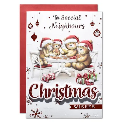  Neighbours Christmas Card. To Special Neighbours Christmas Wishes. Teddies. • £2.20