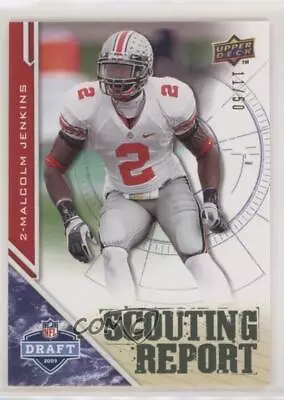 2009 Upper Deck Draft Edition Scouting Report Blue /50 Malcolm Jenkins Rookie RC • $5.71