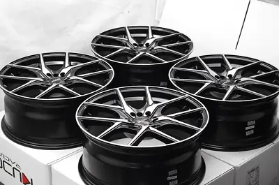 Kudo Racing Marauder 18x8 5x100 5x114.3 Black Wheels Rims Honda Civic Accord (4) • $669