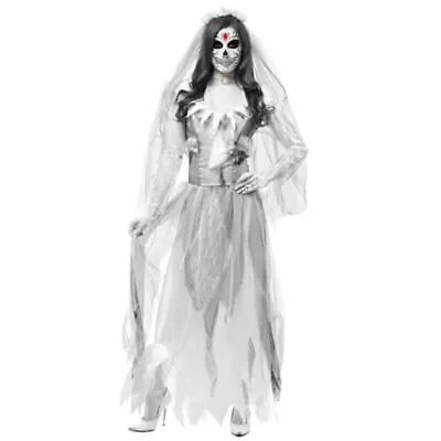 £21.59 • Buy NEW Women Horror Ghost Bride Dress Dead Corpse Zombie Cosplay Halloween Costume