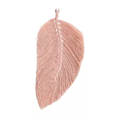 Macrame Wall Hanging Soft Woven Boho Chic Woven Leaf Tassels Decor Wide • $11.07