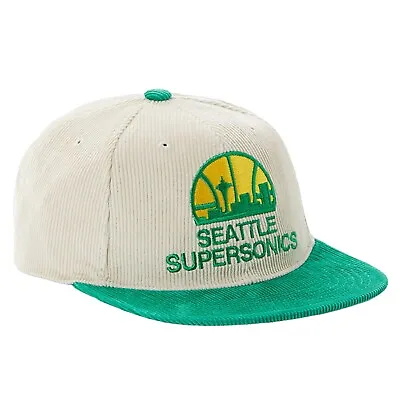 Mitchell & Ness Seattle Supersonics Corduroy Retro Snapback Hat Cap - OSFM • $39.94