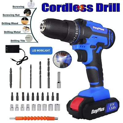 21V Cordless Drill Electric Screwdriver Wireless Power Driver 25+1 High Torque • $31.90