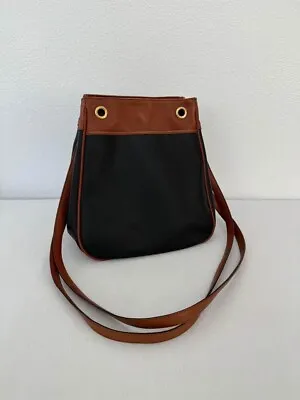 Bottega Veneta Marco Polo Shoulder/ Crossbody Bag Textured Leather Black /brown • £180.48