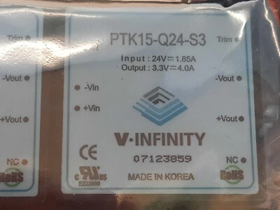 $25.96 • Buy 1pce V-INFINITY CUI Inc PTK15-Q24-S3 102-1076-ND Converter DC/DC 24v To 3.3V 4A