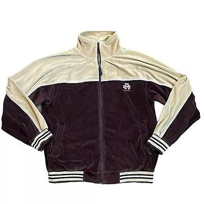 Vintage Akademiks Velour Full Zip Jacket Track Warm Up Suit Brown—Size XXL • $42