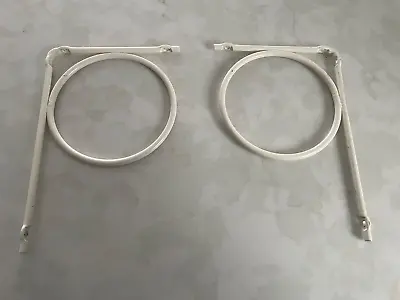 Ikea Retro Modern White Circle Metal Shelf Bracket - Set Of 2  New  HeavyDuty • $24.99