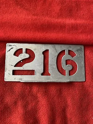 London Transport BUS GARAGE RUNNING PLATE Stencil No 216 • £10