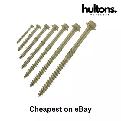 Hex Head Landscape Screws Sleeper Decking Fixing.timberfixtimberlokin-dex Type • £2.99