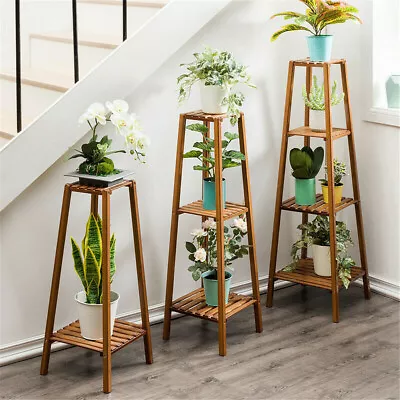 $46.97 • Buy 77cm 97cm 117cm Tall Indoor Plant Stand Flower Shelf Corner Florist Display Rack
