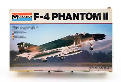 Vtg Monogram F-4 Phantom II 1/48 Scale Military Airplane Model Kit NEW • $32.99