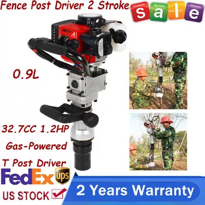 32.7CC Gas-Powered T Post Driver Fence Post Driver 2 Stroke Gasoline Push Pile • $208.05