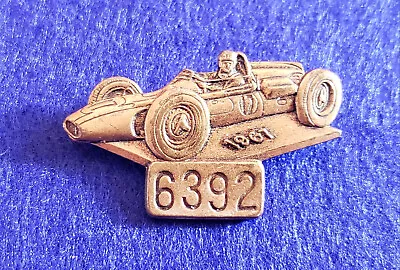 $89 • Buy 1967 Indy 500 BRONZE #6392 Pit Pass Badge - Very Good Condition - NICE!
