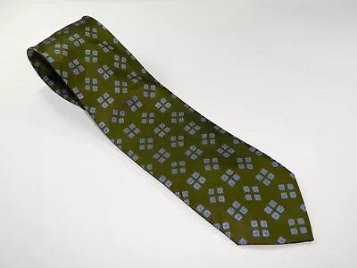 Men's Pal Zileri Sartoriale Silk Tie Necktie GREEN BLUE SQUARES CUBES DECOR • $22.98