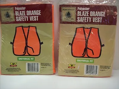 $12 • Buy  Quantity 2 Northwest Territory Universal Fit Polyester Blaze Orange Safety Vest