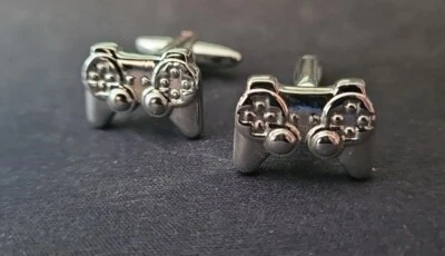 £1 • Buy Novelty Silver Sony PlayStation Joypad Cufflinks