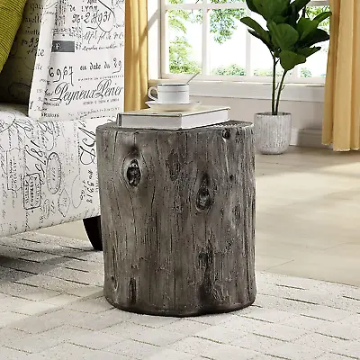 ® Gray Arbor Log Table American Crafted Weathered Gray 15 X 14 X 17Grey • $108.99