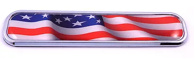 USA American  Flag Chrome Emblem 3D Auto Decal Sticker Car Bike Boat 5.3  • $9.99