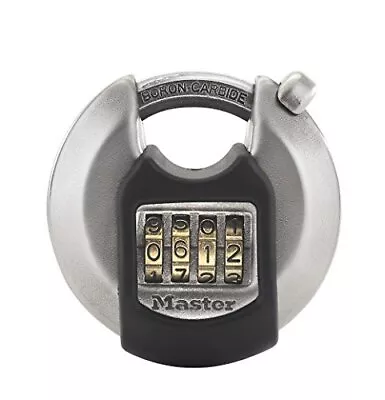 Heavy Duty Disc Padlock [Combination] [Stainless Steel] [Outdoor] MASTER LOCKM • £18.17