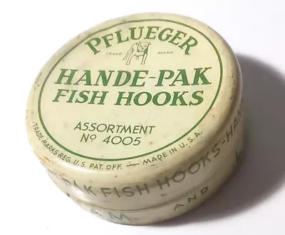 Vintage Pflueger Hande-Pak Fish Hook Assortment No 4005 With Hooks Tin Case  • $5.50