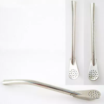 Bombilla Mate Metal Silver Yerba Tea Gourd Drinking Straw Filtered Argentina M32 • $5.72