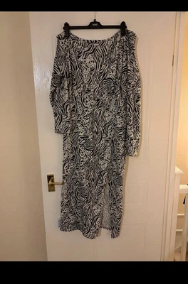 £15 • Buy Womens ASOS Bardot Jumper Dress Zebra Print Size 16 BNWT