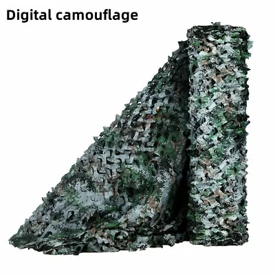 Military Woodland Camouflage Netting Cutable Camo Net Camping Hunting Sunshade • $15.99