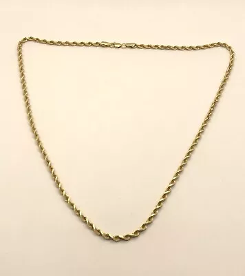 OR 14K Gold French Rope Chain Necklace OR In Heart 14ct 2mm 46cm 18  8.48g • £300