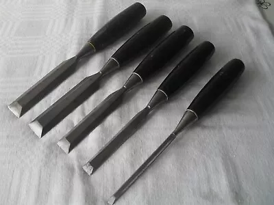 5 Vintage Bevel Edge Stanley Wood Chisels Various Sizes • $14.93