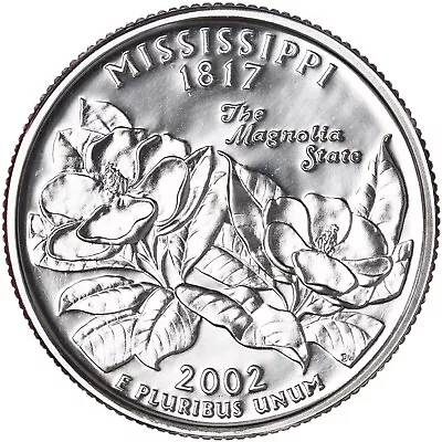 2002 S State Quarter Mississippi Gem Proof Deep Cameo CN-Clad • $2.27