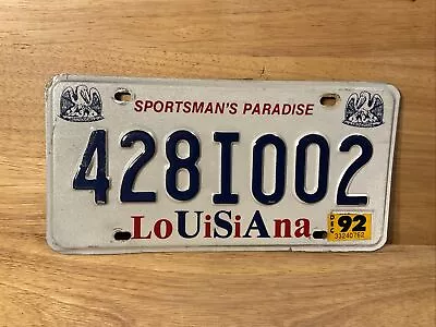 1992 Louisiana USA Sportsman’s Paradise License Plate 428I002 • $6