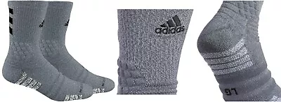 Adidas Creator 365 Crew Maximum Cushion Grey Basketball Socks Mens • $17.95