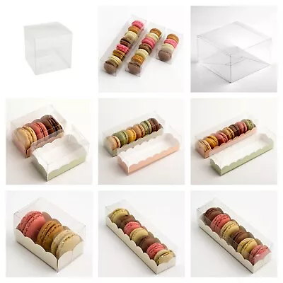 £84.99 • Buy Clear Macaron / Macaroon Boxes Plain Or Inserts Favour Gift Boxes (Box Only)