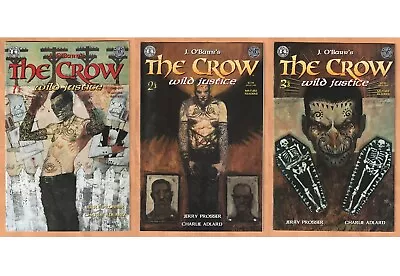 Kitchen Sink J. O'BARR'S THE CROW: WILD JUSTICE No. 1 2 3 (1996) Nice Set • $24.99