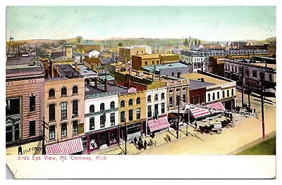 Mt Clemens Michigan Drugs Delivery Wagon Epley Street Banner Bird's Eye  - A45 • $17.50