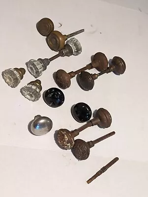 Mixed Lot Of Vintage / Antique Glass - Brass Doorknobs Door Knobs • $10