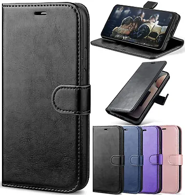 For Samsung Galaxy S7 Case Leather Wallet Book Flip Stand Hard Cover For S7 • £3.39