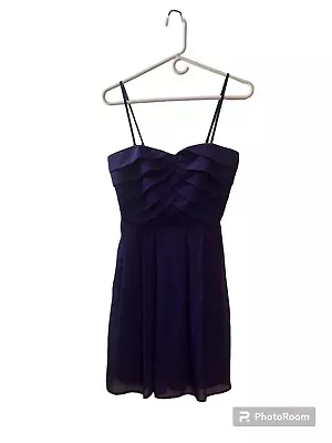 TRIXXI Womens Purple Layered Spaghetti Strap Mini Evening A-Line Dress Juniors 9 • $20