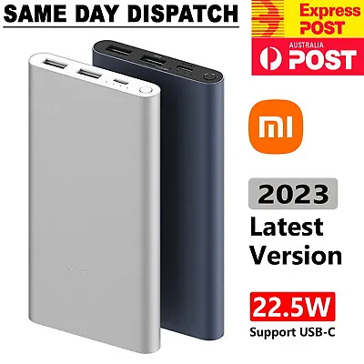$39.99 • Buy 22.5W XiaoMi Mi Power Bank 3 10000mAh Dual USB Type-C QC3.0 DP Fast Charging  AU