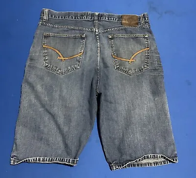 Vintage Ecko Unltd Mens Short Jeans Denim Wide Leg Y2K Skater Street Blue 38 • $30.99