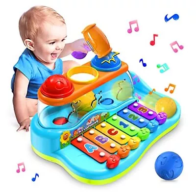 Yerloa Baby Xylophone Toys For 1 Year Old Girls Boys GiftsBalls Pound & Hamme... • £14.62